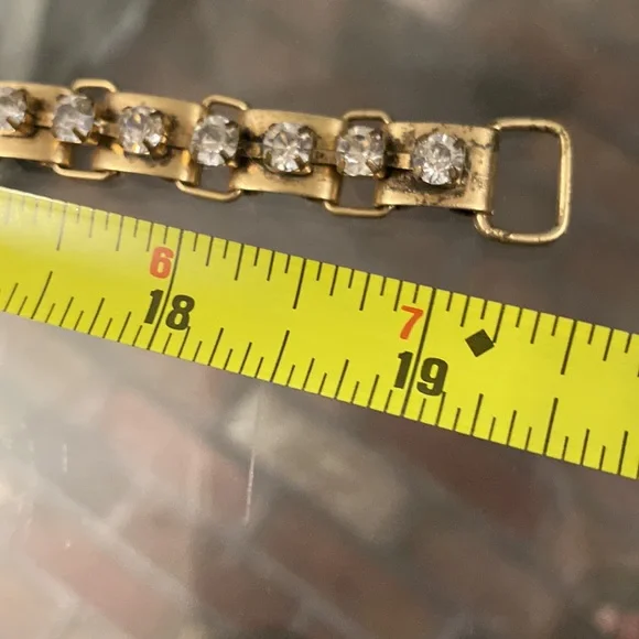 J CREW - necklace: gold tone w asymmetrical chunks & rhinestones throughout - Picture 6 of 16